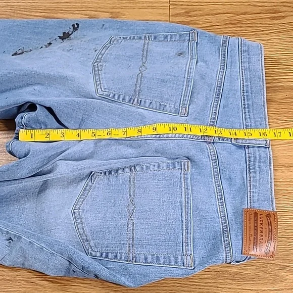 LUCKY BRAND 410 ATHLETIC STRIGHT 36x30 MENS PRE-OWNED MECHANIC WORK STRECH JEANS - Picture 3 of 8